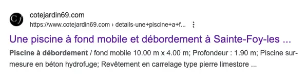 2e résultat sur Google